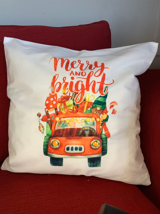 Throw Pillow Merry & Bright